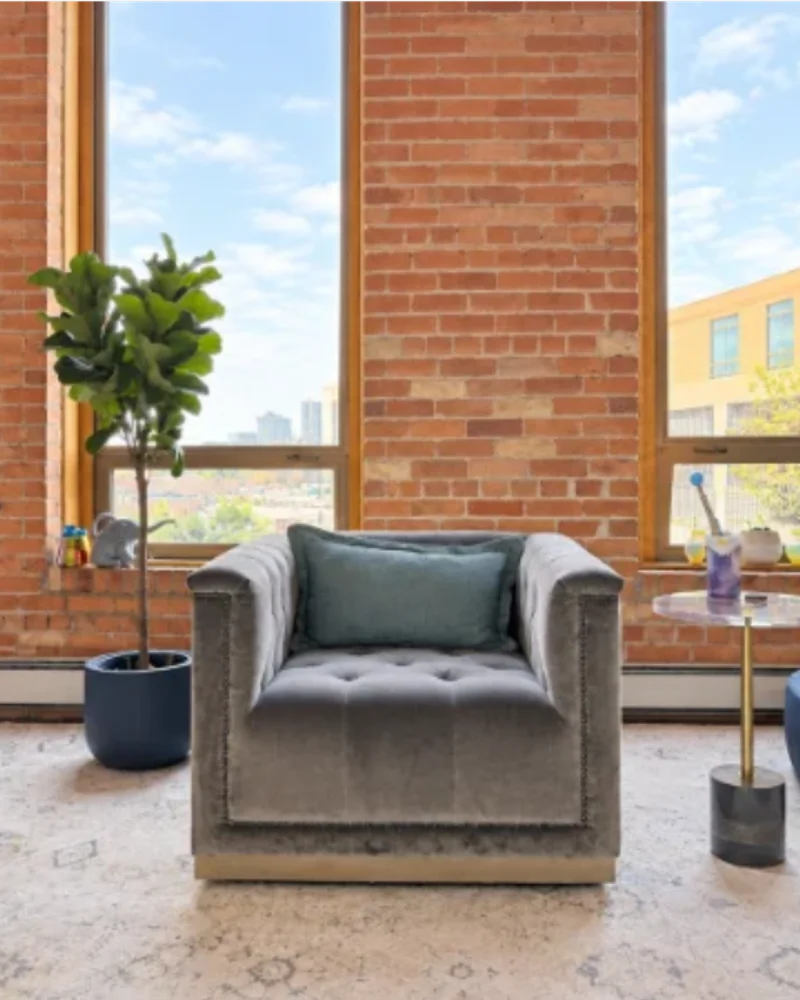 A chair in window light